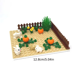 Autumn Rabbit & Pumpkin Farm Building Blocks Set