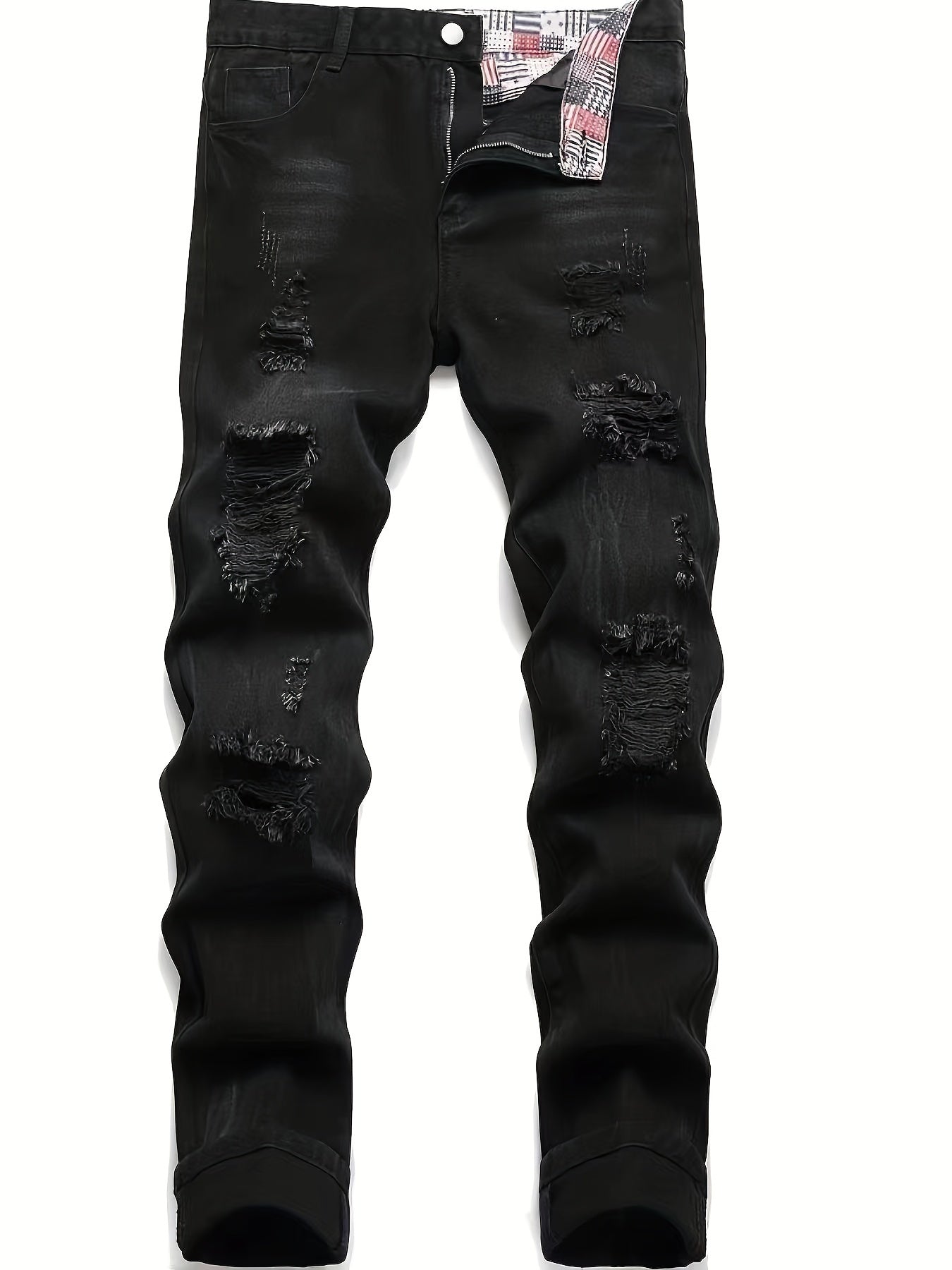 Men's Ripped Jeans Casual Street Style Distressed Denim Pants