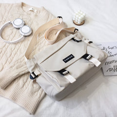 Minimalist Casual Messenger Shoulder Bag Solid Flap Bag