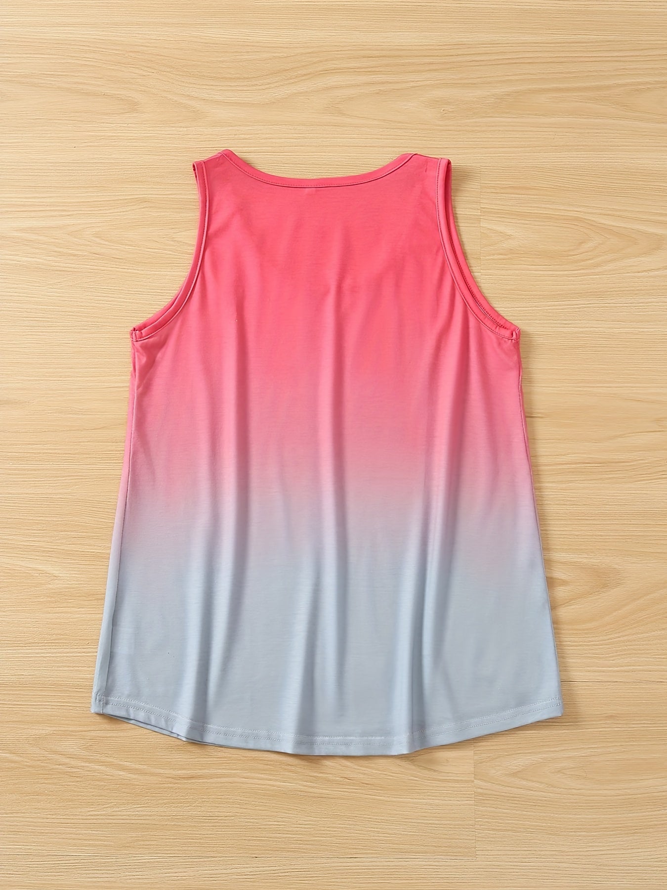 Butterfly Heart Print Gradient Tank Top
