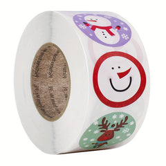 500pcs Christmas Snowman Reward Stickers Self-adhesive Toys Label