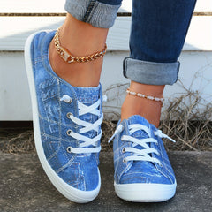 Women's Canvas Shoes Low Top Casual Shoes Lightweight Flat Shoes