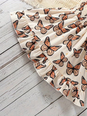 Toddler Girls' Butterfly Print Dress & Headband Set