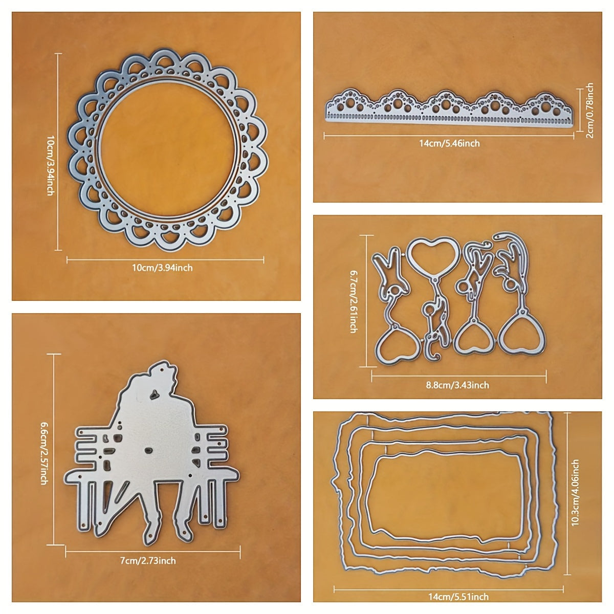 Metal Cutting Die Template for DIY Clipping Thin Album Paper Foil Embossing
