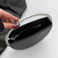 Light Rhinestone Evening Bag - Elegant Handbag for Party Dinner Wedding