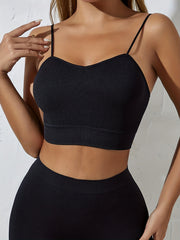 3pcs V Neck Backless Crop Top Women's Lingerie