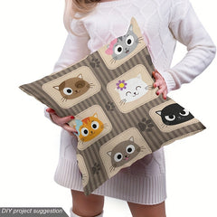 8pcs Animal Fat Quarters Fabric Bundles Cat Dog Pattern Cotton Fabric Squares