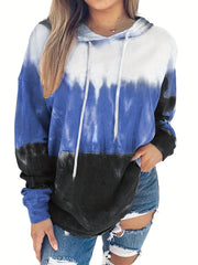 Tie Dye Kangaroo Pocket Hoodie Casual Long Sleeve Hoodie Sweatshirt