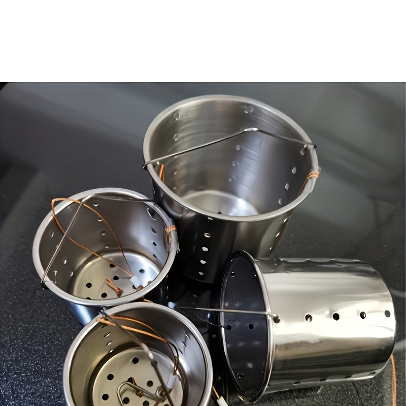 Stainless Steel Bait Cage Cup Sinking Feeder Fishing Accessory