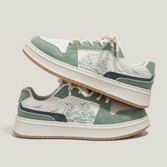 Men's Lace Up Platform Sneakers Casual Skate Shoes