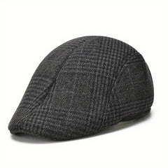 Men's Beret Painter Hat Plaid Casual Hats
