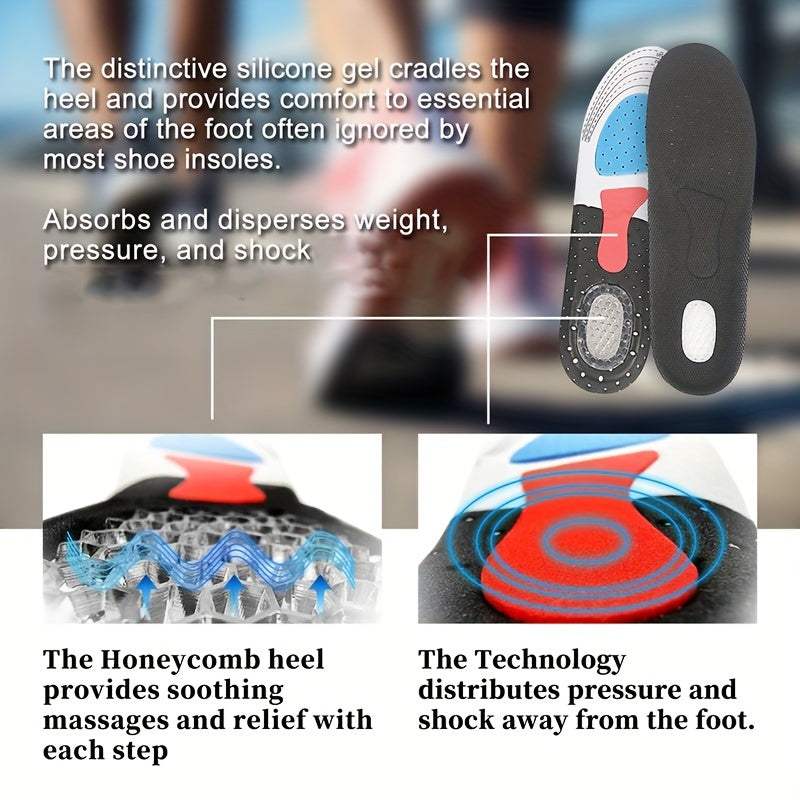 Cuttable Insoles Relieve Foot Discomfort Comfortable Sole Care Insoles