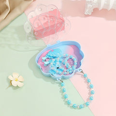 Kids Seashell Hair Clip Jewelry Set with Tote Bag