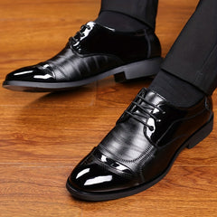 Men's British Style Derby Shoes - Wedding Business Dress Shoes