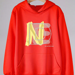 Girls Creative Letter Print Hoodies Comfy Hooded Pullover Spring Fall