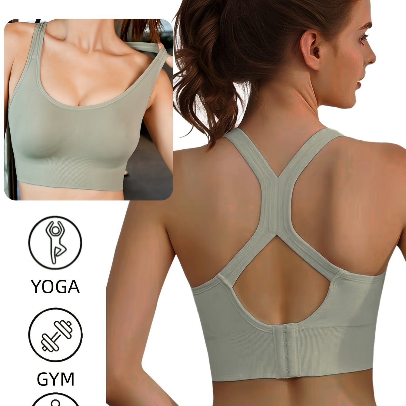 Women's Hollow Back Yoga Sports Bra
