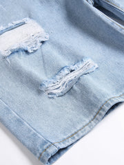 Men's Distressed Denim Shorts for Summer