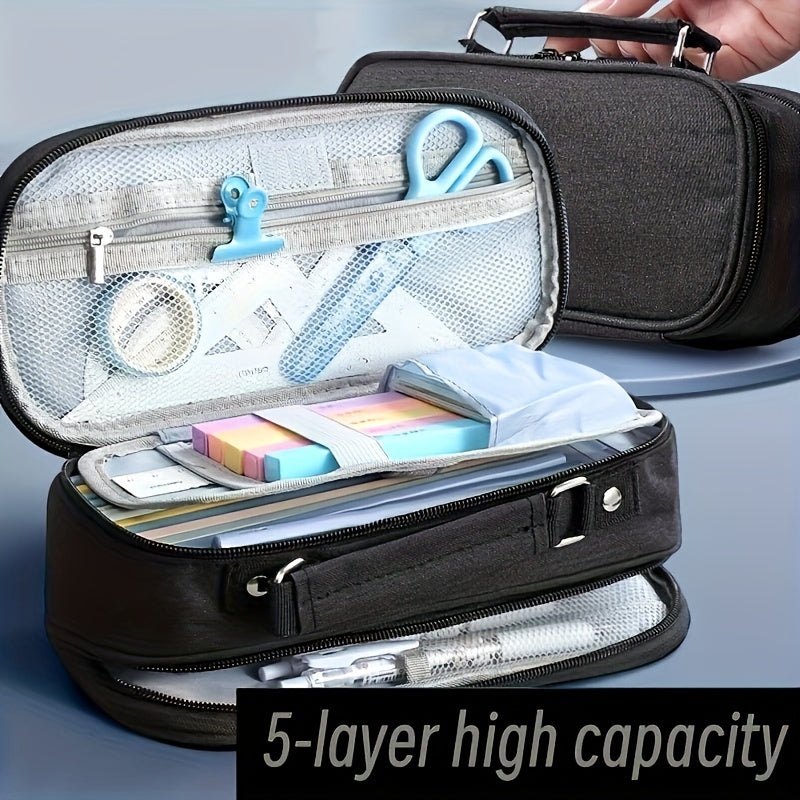 High Capacity Canvas Holder - Reliable Solution for Stationery Pencils Cosmetics
