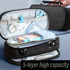 High Capacity Canvas Holder - Reliable Solution for Stationery Pencils Cosmetics