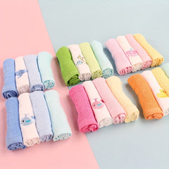 4pcs Baby Cotton Towels Soft Face Bibs Multicolor Mixed