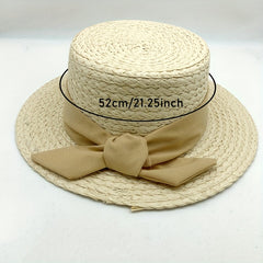 Kids Beach Vacation Sun Hat French Paper Grass Straw Hat Girl's Sun Hat
