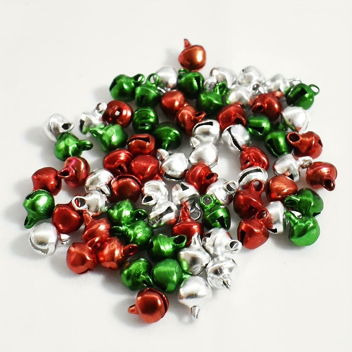 50pcs Christmas Bell Mini Ornament for Jewelry Making Craft Supplies