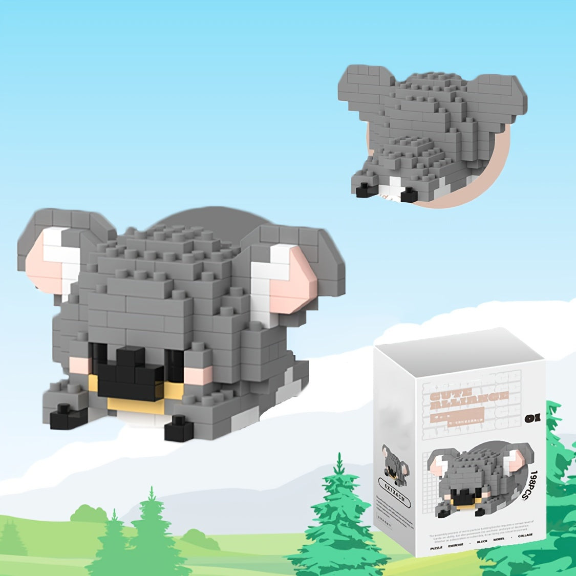 DIY Animal Series Corgi Koala Blocks Christmas Halloween