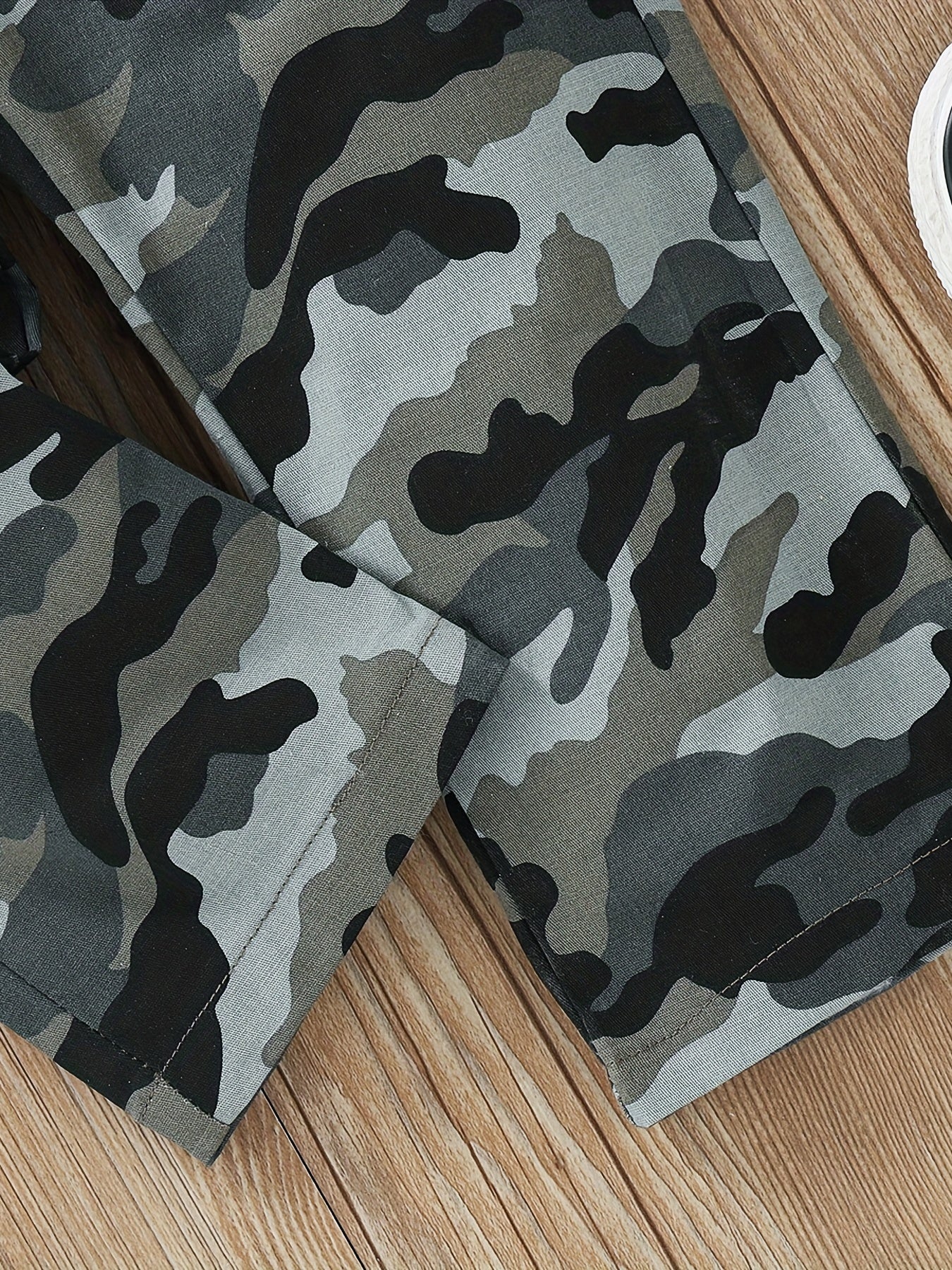 Toddler Boys Camo Graphic Suspenders Pants Kids Summer Clothing