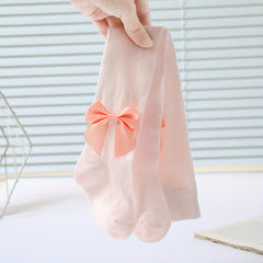 Girls Bowknot Knit Pantyhose Leggings For Kids