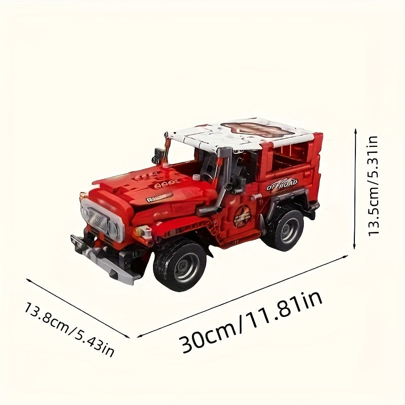 1010 Particle Red Off Road Building Block Toy