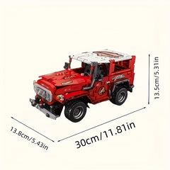 1010 Particle Red Off Road Building Block Toy