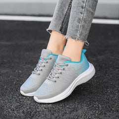 Women's Ombre Running Shoes Lace Mesh Sneakers for Outdoor