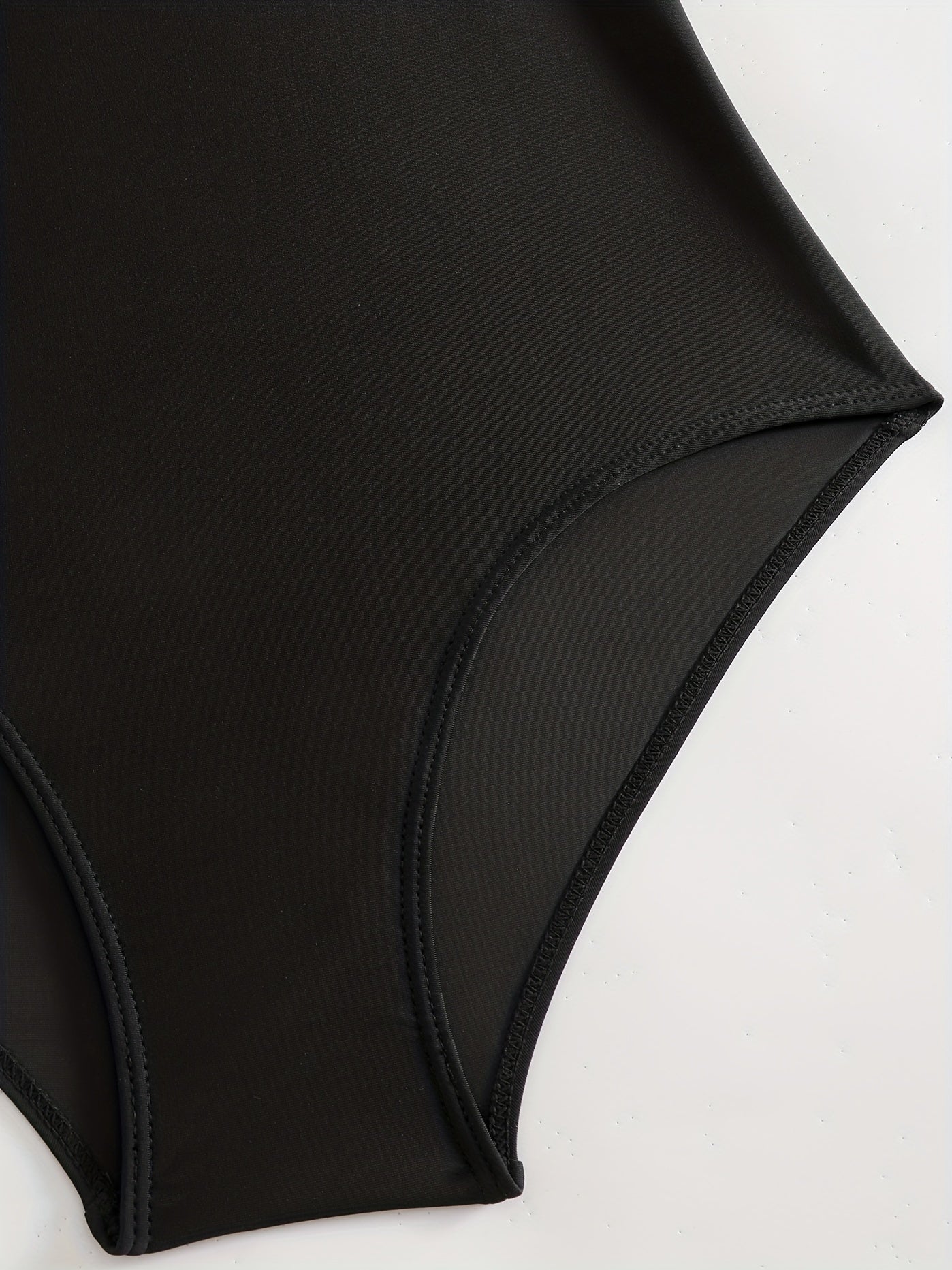 Modest Swimsuit Cross Front V Neck One Piece Swimsuit