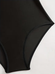 Modest Swimsuit Cross Front V Neck One Piece Swimsuit