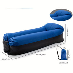 Lazy Inflatable Portable Lounger Air Cushion with Pillow for Camping