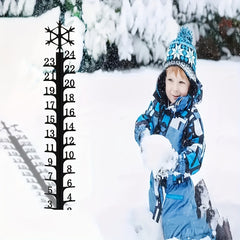 Snow Gauge Outdoor Iron Art Snowflake Snowfall Measuring Gauge Metal Elk Garden