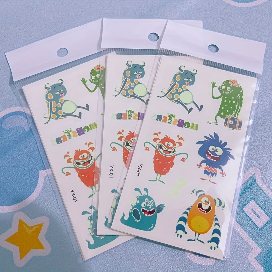 10pcs Little Monster Waterproof Temporary Tattoo Stickers