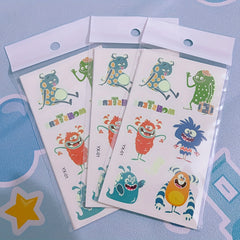 10pcs Little Monster Waterproof Temporary Tattoo Stickers