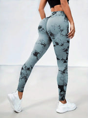 Tie Dye Skinny Leggings Women's Stretchy Casual Leggings