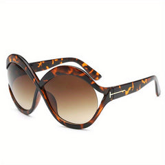Stylish Oversized Oval Sunglasses Women Large UV Protection