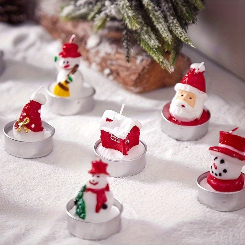 3pcs Christmas Decoration Candles DIY Ornaments