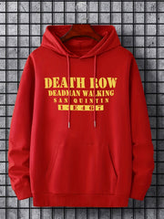 Men's Death Row Print Hoodie Casual Sweatshirt