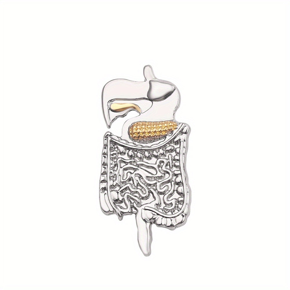 Unique Large Intestine Plating Brooch for Girls