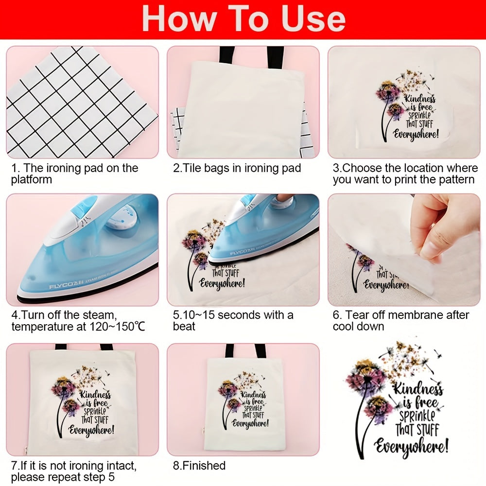 Bee Floral Nature Iron On Decal Patches Heat Transfer Stickers DIY Appliques