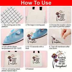 Bee Floral Nature Iron On Decal Patches Heat Transfer Stickers DIY Appliques