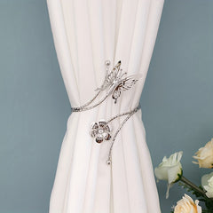 1pc Metal Butterfly Curtain Tiebacks - Decorative Clips for Home Decoration