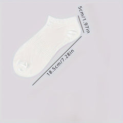 3 Pairs Cotton Ankle Quarter Crew Socks Men Women