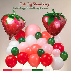 131pcs Strawberry Candy Fruit Theme Arch Garland Set Balloons For Party Decor
