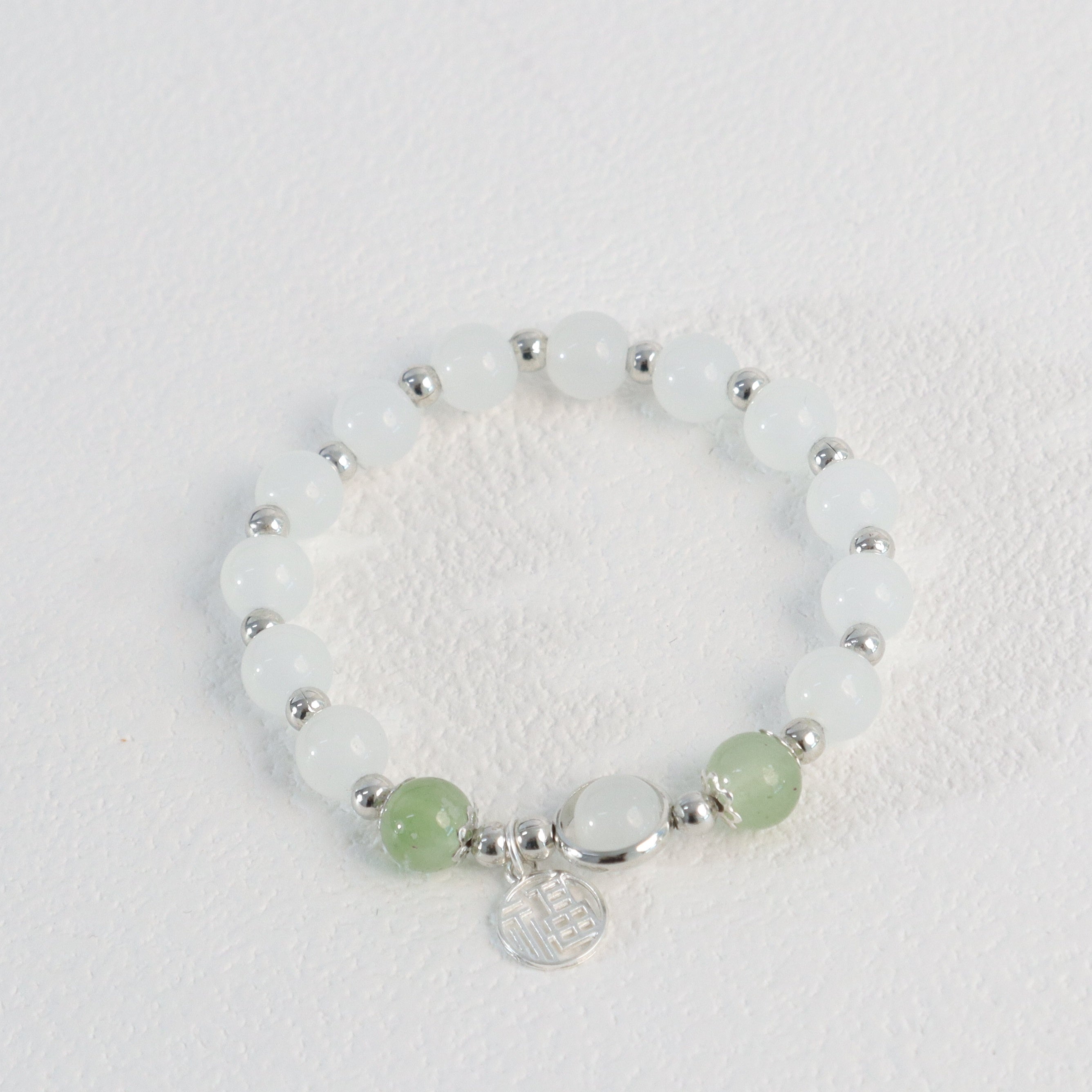 Artificial Jade Blessing Bracelet for Good Fortune, Ideal Gift