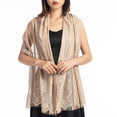 Bridal Hollow Floral Wedding Shawl Sun Protection Beach Towel